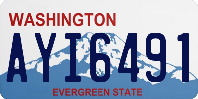 WA license plate AYI6491