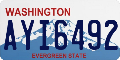 WA license plate AYI6492