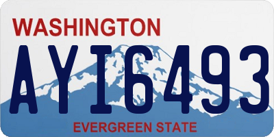WA license plate AYI6493