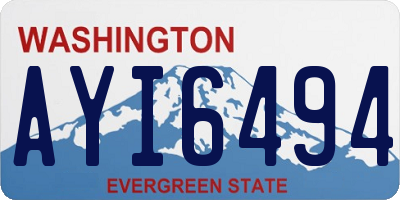 WA license plate AYI6494
