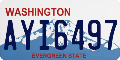 WA license plate AYI6497