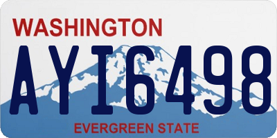 WA license plate AYI6498