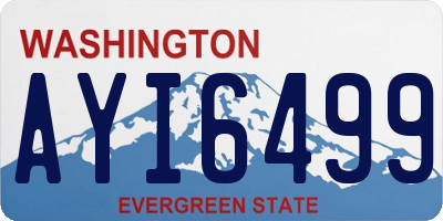 WA license plate AYI6499
