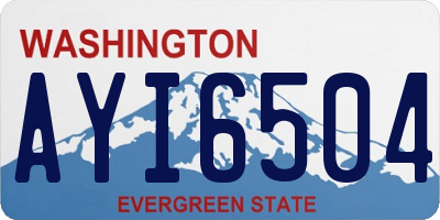 WA license plate AYI6504