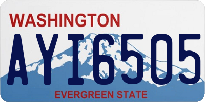 WA license plate AYI6505