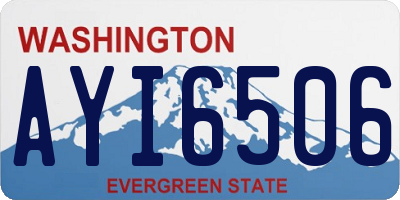 WA license plate AYI6506
