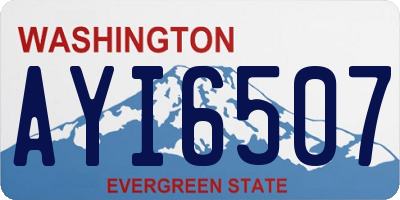 WA license plate AYI6507