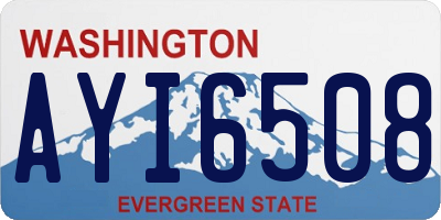 WA license plate AYI6508