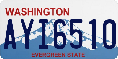 WA license plate AYI6510