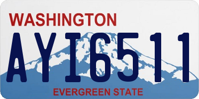 WA license plate AYI6511
