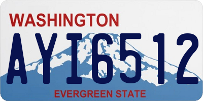 WA license plate AYI6512