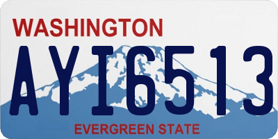 WA license plate AYI6513