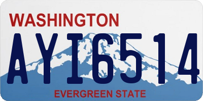 WA license plate AYI6514