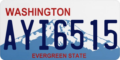WA license plate AYI6515
