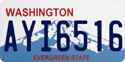 WA license plate AYI6516