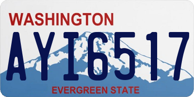 WA license plate AYI6517