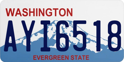 WA license plate AYI6518