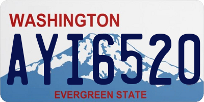 WA license plate AYI6520