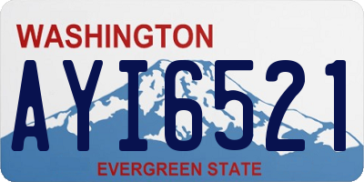 WA license plate AYI6521