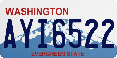WA license plate AYI6522