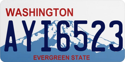 WA license plate AYI6523