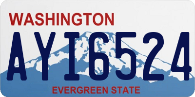 WA license plate AYI6524