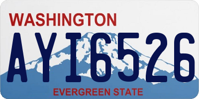 WA license plate AYI6526