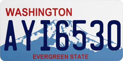 WA license plate AYI6530