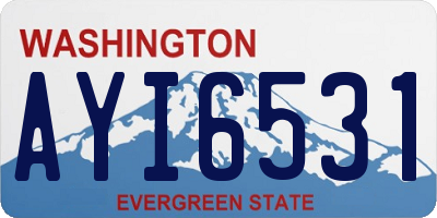 WA license plate AYI6531