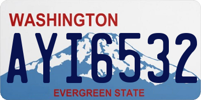 WA license plate AYI6532