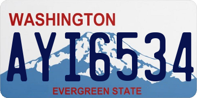 WA license plate AYI6534