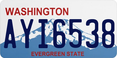 WA license plate AYI6538