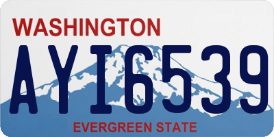 WA license plate AYI6539