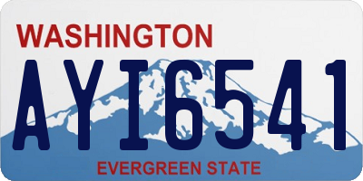 WA license plate AYI6541
