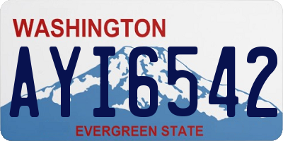 WA license plate AYI6542