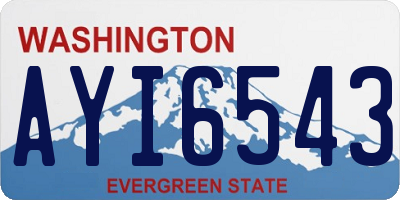 WA license plate AYI6543