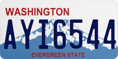 WA license plate AYI6544