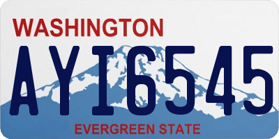 WA license plate AYI6545