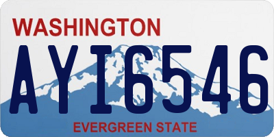 WA license plate AYI6546