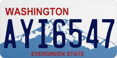 WA license plate AYI6547