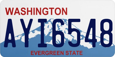 WA license plate AYI6548
