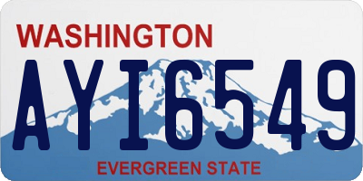 WA license plate AYI6549