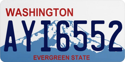 WA license plate AYI6552