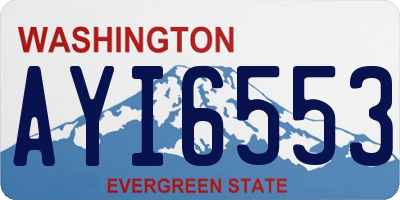 WA license plate AYI6553
