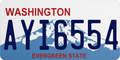 WA license plate AYI6554