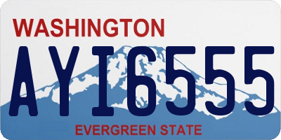 WA license plate AYI6555