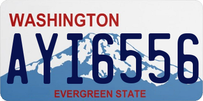 WA license plate AYI6556