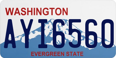 WA license plate AYI6560