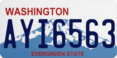 WA license plate AYI6563