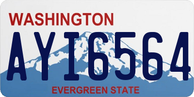 WA license plate AYI6564